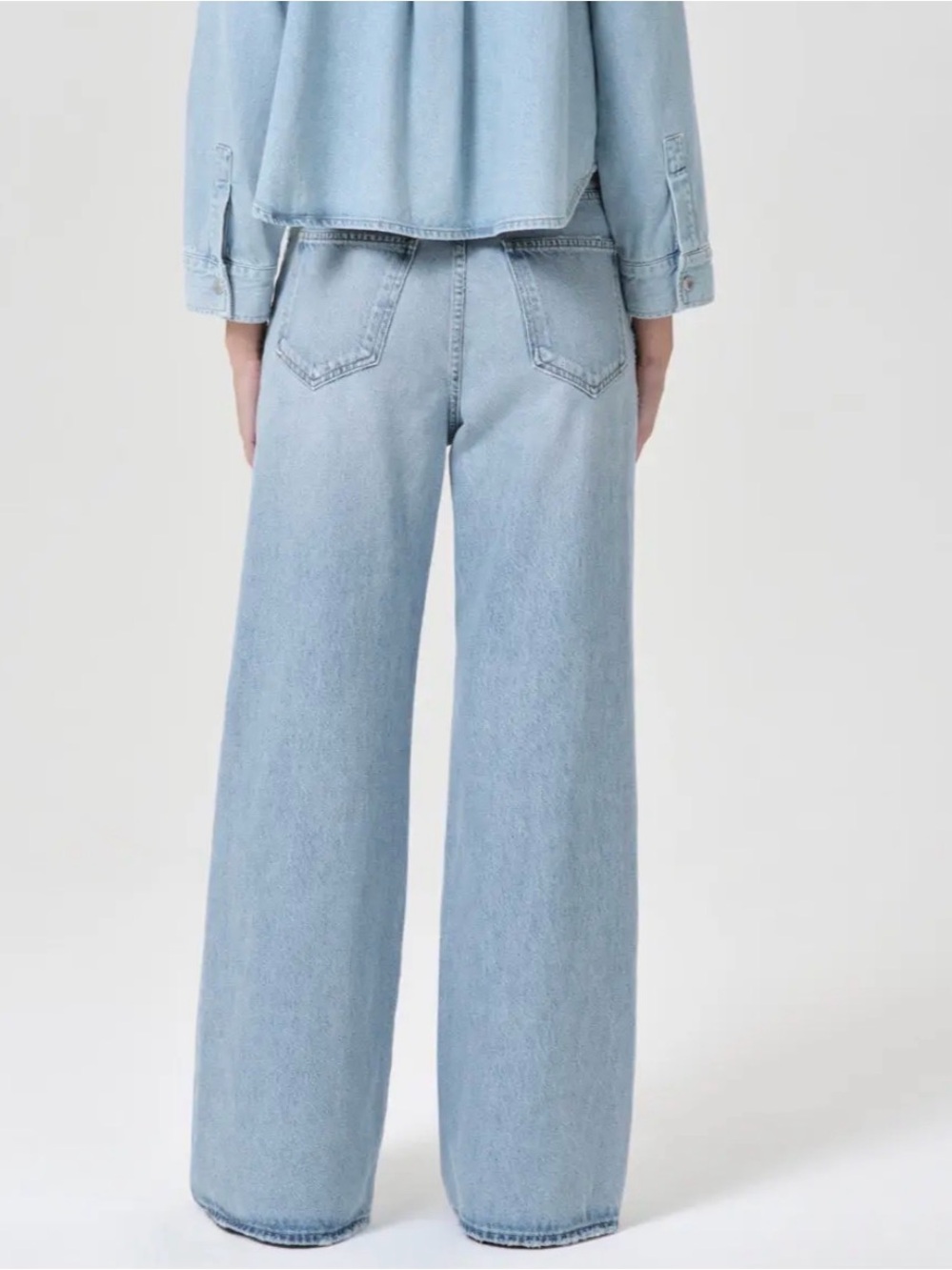 Agolde Light Blue Wide-Leg High-Rise Jeans - Picture 3 of 6